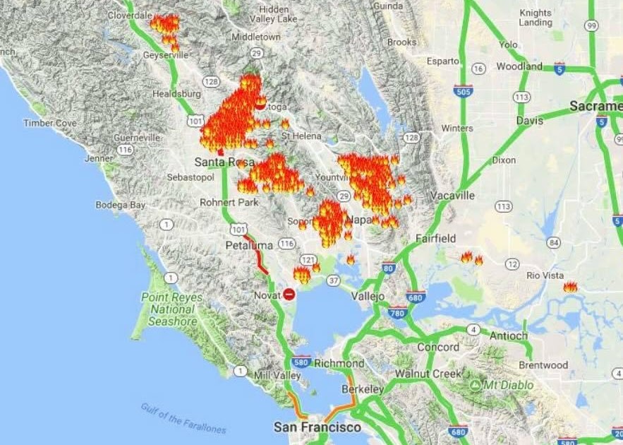 Map Of Sonoma County Fires Maping Resources