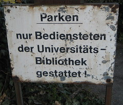 Schild der Universitäts- und Landesbibliothek Bonn