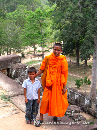 cambodian monk and kid