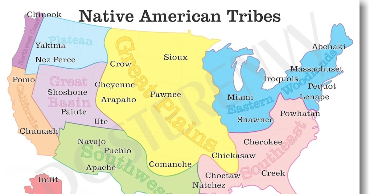 Map Of Native American Tribes Map Of The World