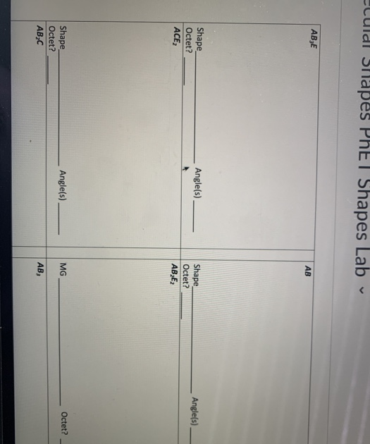 Phet Molecular Shapes Worksheet Answers : Phet Molecular Shapes Answer