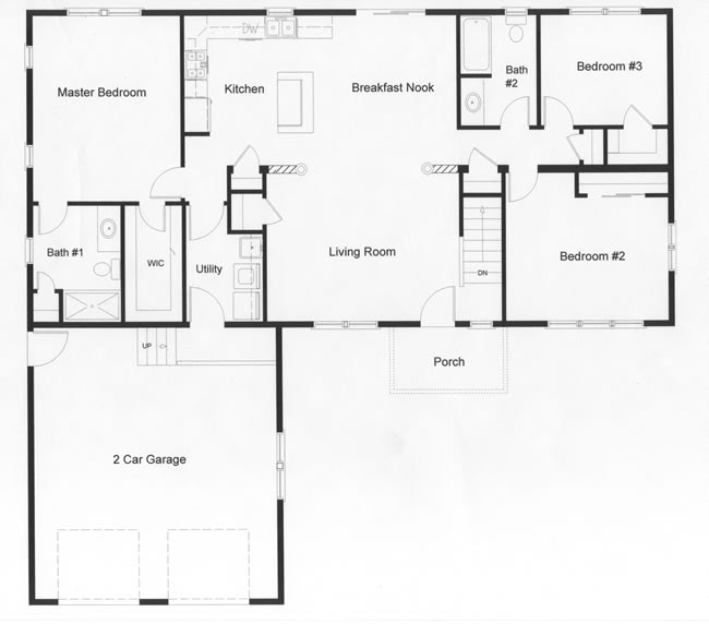 Popular Style Open Floor Plan In Ranch Home, Ranch Style House Plans With Open Floor Plan