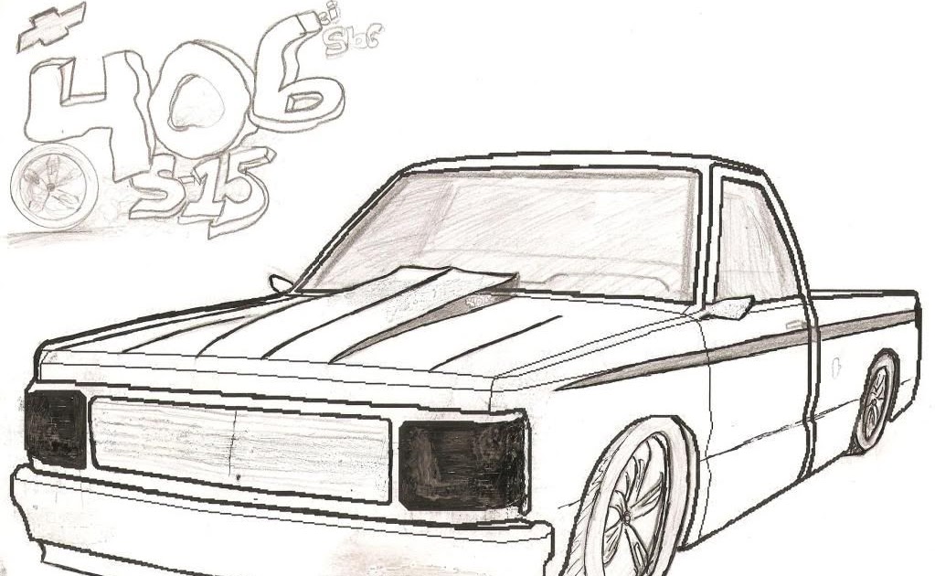 Jacked Up Chevy Truck Coloring Pages - Tripafethna