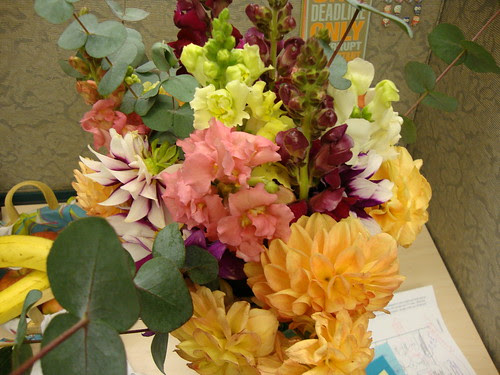 Closeup of final farmer's mkt flowers for 2009