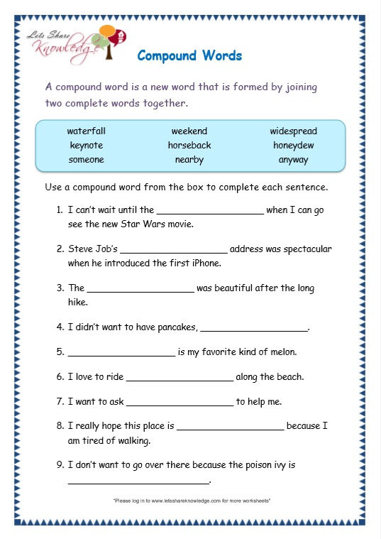 compound-words-worksheet-grade-4