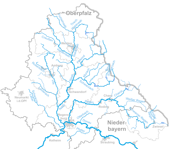 Bayern Karte Flüsse : Die Flussgebiete - LfU Bayern