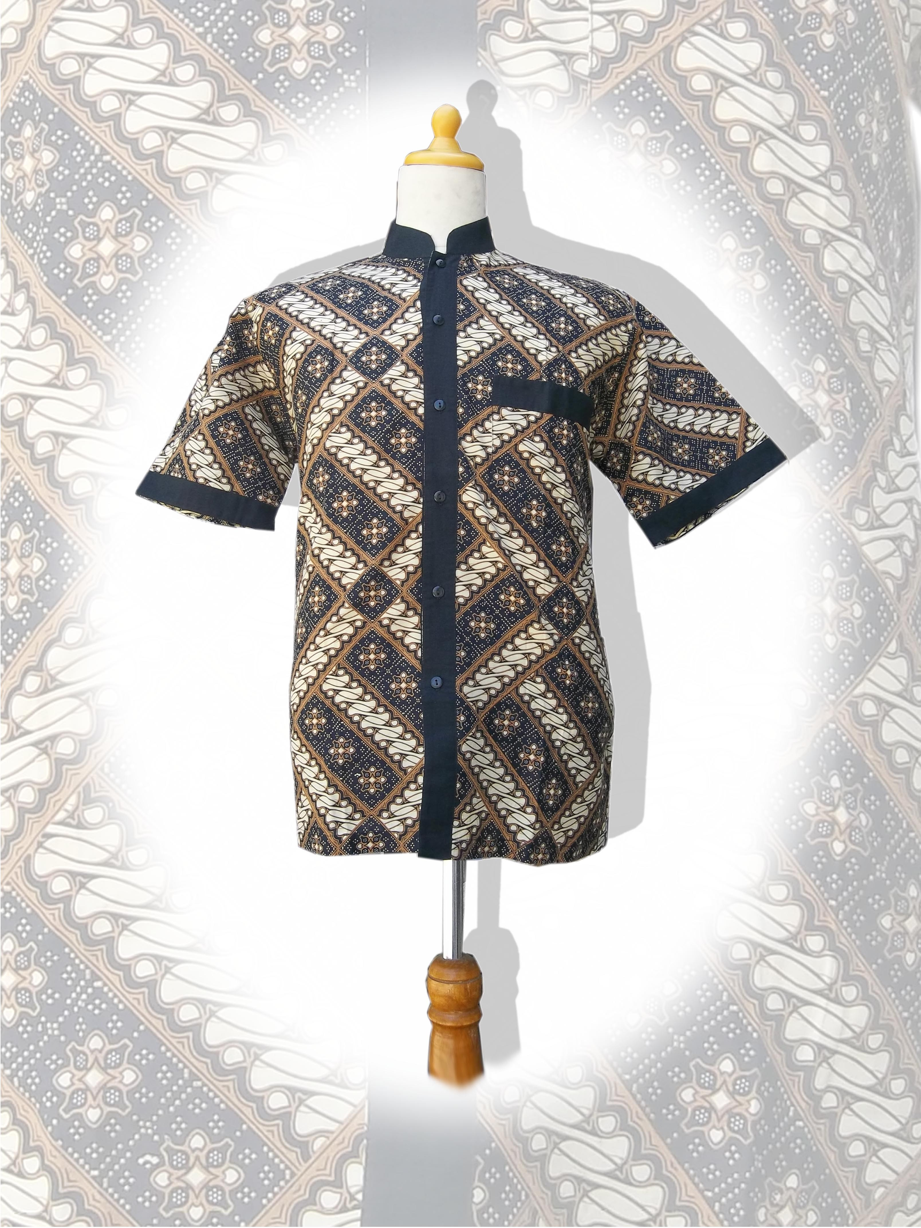 Baju Batik Cowok Pria Lengan Panjang Kemeja Batik Modern Pria
