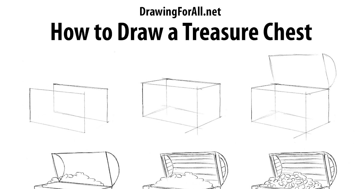 15+ Best New Treasure Chest Drawing Easy Step By Step | Art Gallery