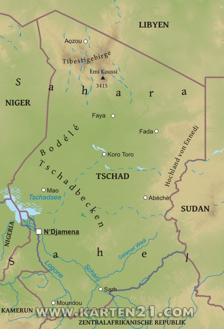 Tschad Karte / Tschad: Geographie und Landkarte / Ihr account ist nicht