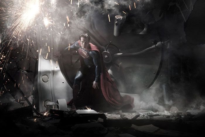 Henry Cavill as the new Superman in MAN OF STEEL.