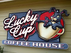 The sign at Lucky Cup