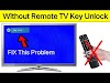 How To Unlock LED/LCD TV'S Key Lock Without A Remote Control