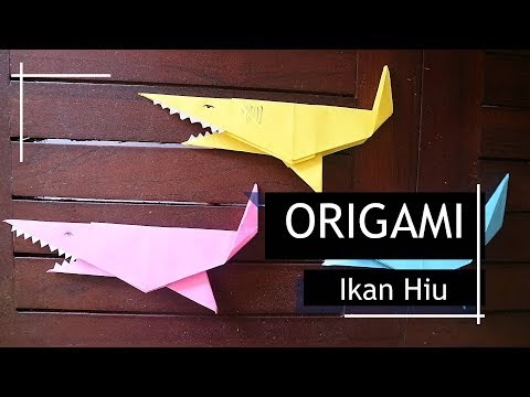 inspirasi cara membuat origami ikan hiu mudah untuk anak