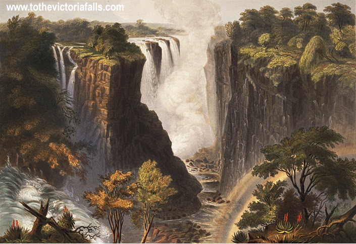 Western view of the Falls, by Thomas Baines
