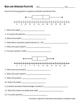 Interpreting Box And Whisker Plots Worksheet - worksheet