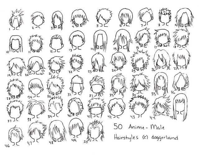 Anime Hairstyles Male How To Draw Anime Male Hair Step By Step