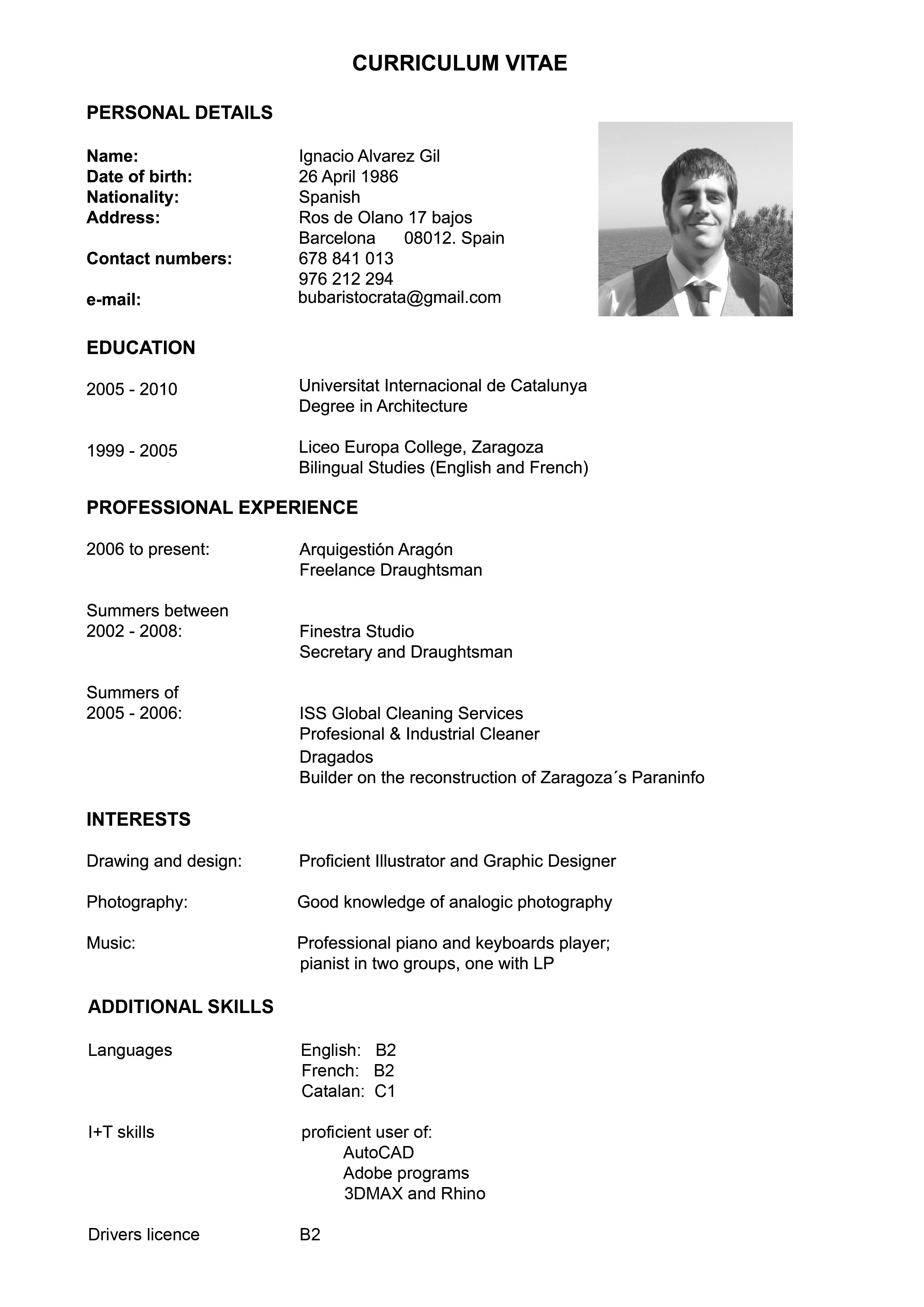 Curriculum Vitae Curriculum Vitae Ingles