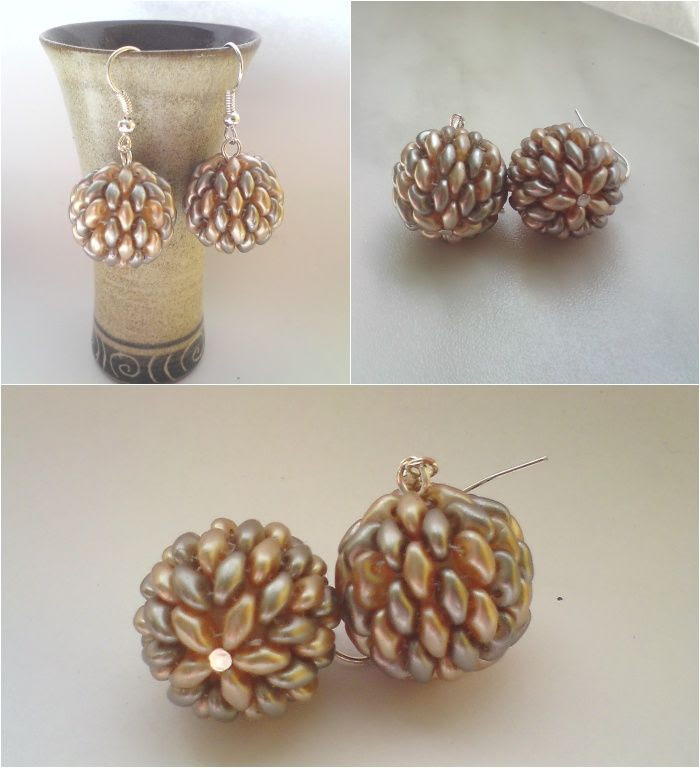 http://www.pinterest.com/pin/58828338856755729/ Twin beaded bead earrings