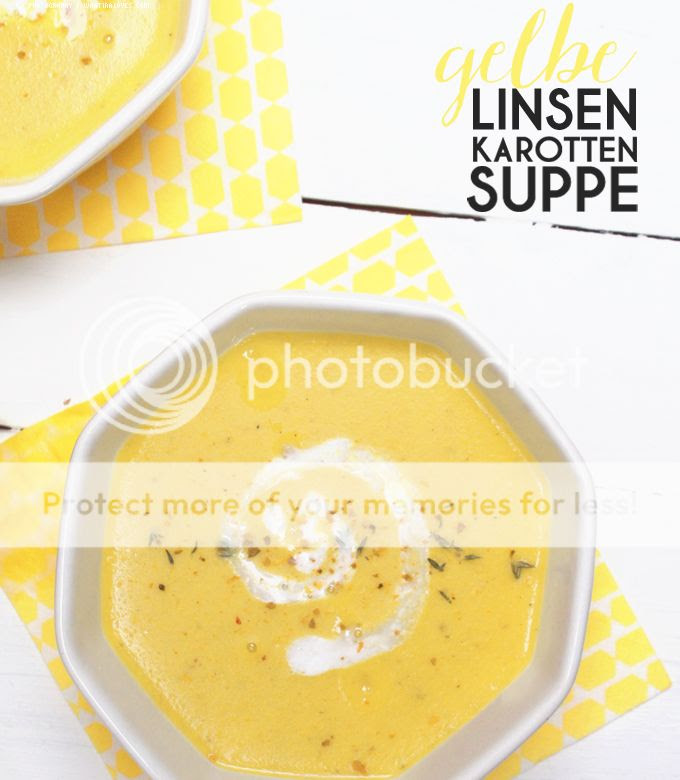 Gelbe Linsen-Karotten-Suppe | whatinaloves.com Bionade