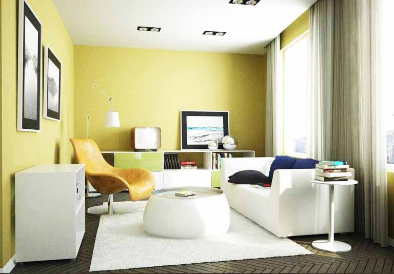 Perpaduan warna cat rumah bagian dalam kuning Desain Perpaduan warna cat rumah bagian dalam kuning Desain