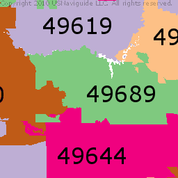 Upper Peninsula Zip Code Map