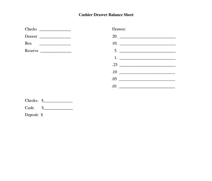 Daily Cash Balance Sheet Template Daily Cash Register Balance Sheet Template Excel