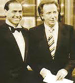 Berlusconi e Mike Bongiorno Berlusconi e Mike Bongiorno