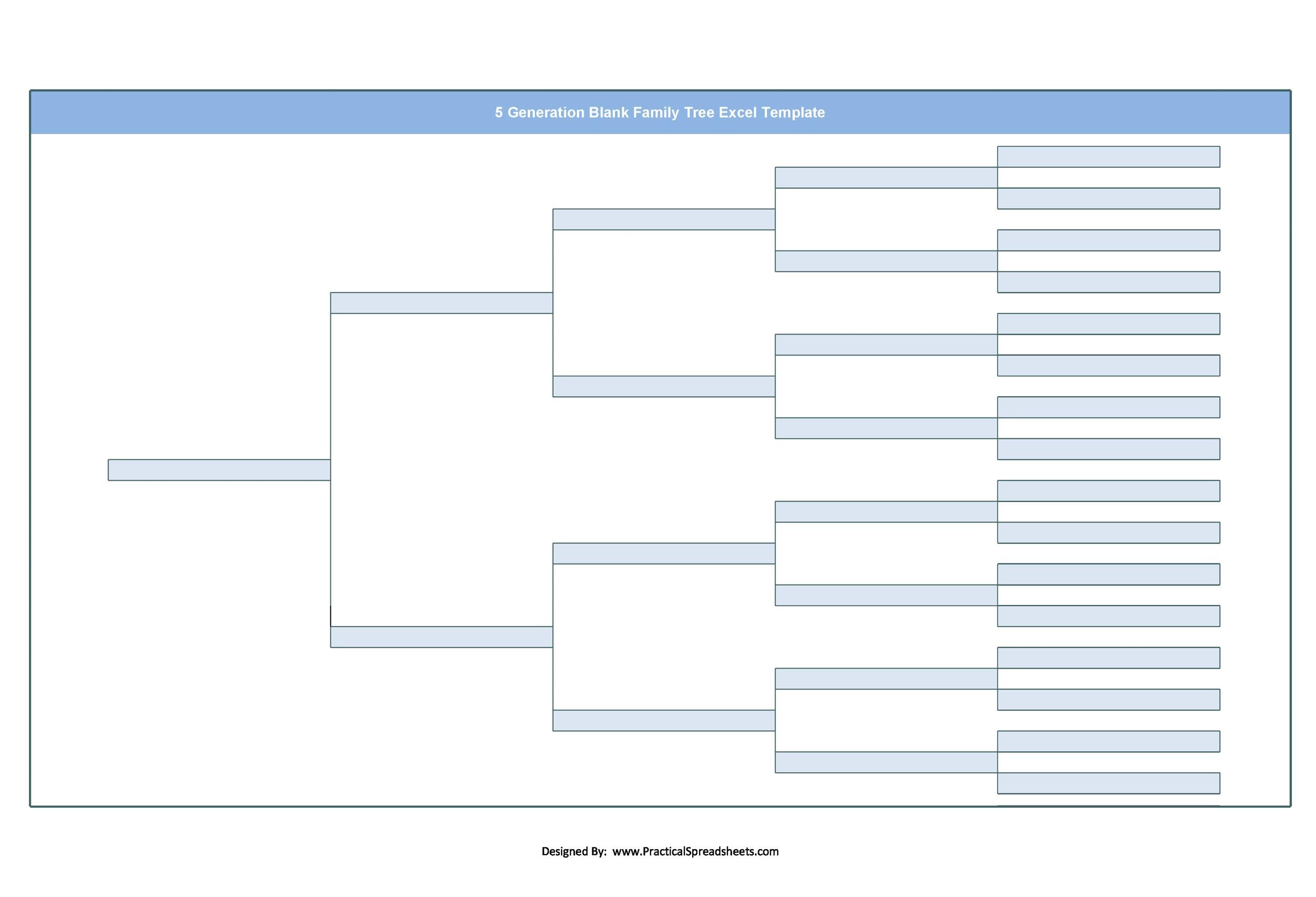 Three Generation Family Tree Template Free HQ Printable Documents