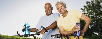 Photo: Senior couple on bicycles