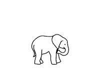 Elephant Head Tattoo Outline