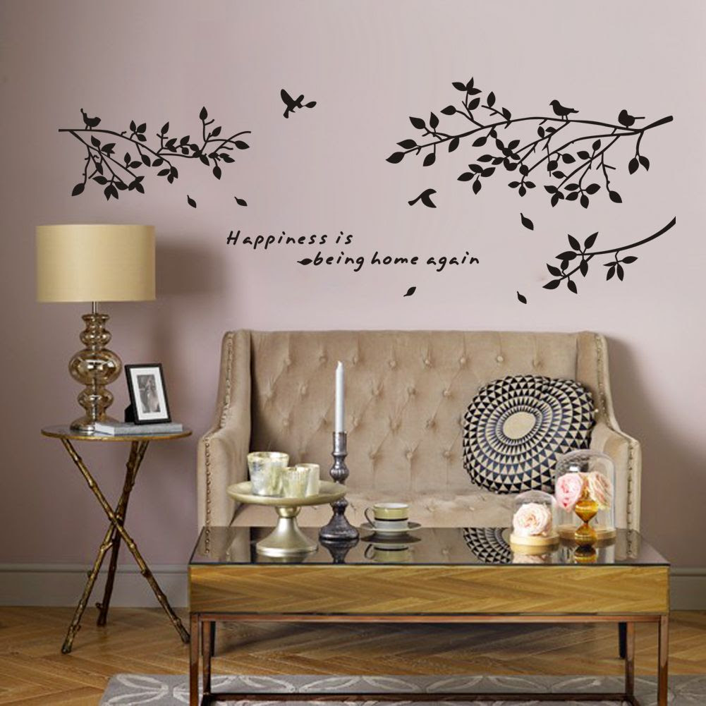 Happiness Is Being Home Again Vinyl Quotes Wall Stickers And Black Happiness Is Being Home Again Vinyl Quotes Wall Stickers And Black