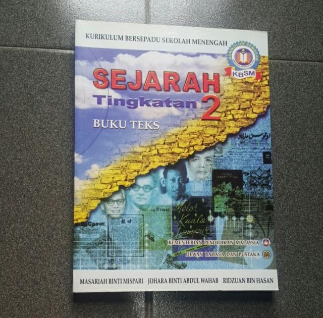 Form 2 Sejarah Textbook  Kulit Buku Teks Sejarah Tingkatan 1