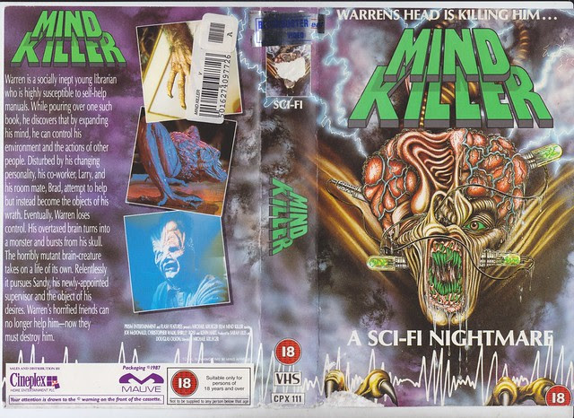Mind Killer, 1987 (VHS Box Art)