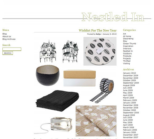 nestled in blog feature