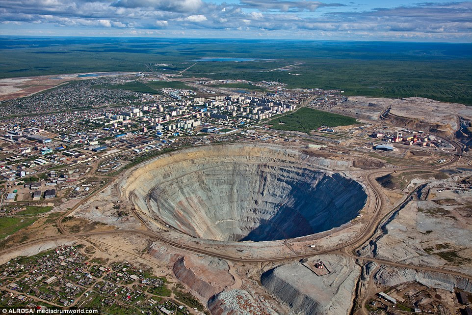  With an expected value of £13billion, Mir mine in eastern Siberia could be the most expensive hole in the world