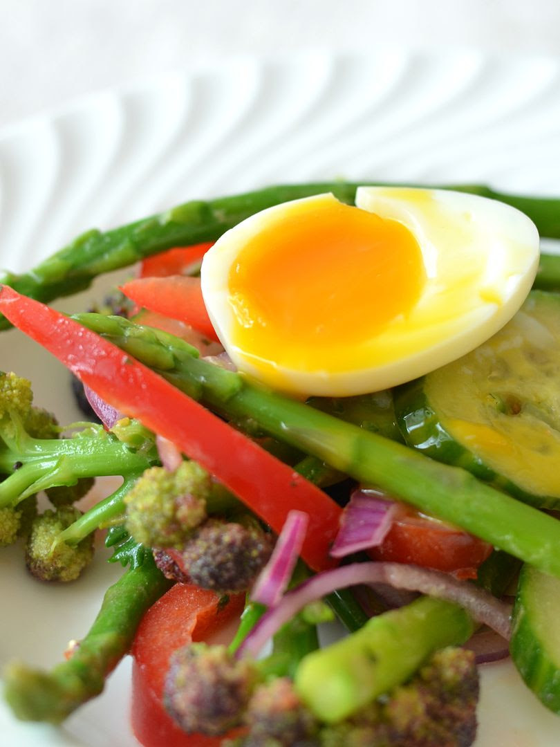 Soft Boiled Egg & Seasonal Vegetable Salad
