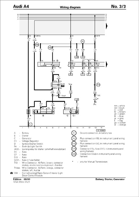 Audi A4 B5 Abs Stromlaufplan