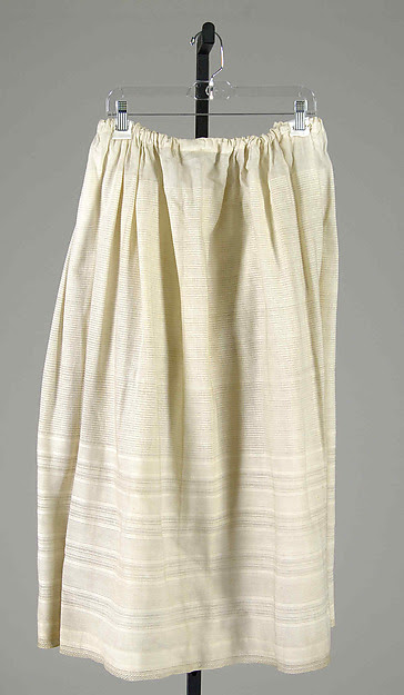 1840s or 1850s Corded petticoat from The Met. 1840s or 1850s corded petticoat from The Met.