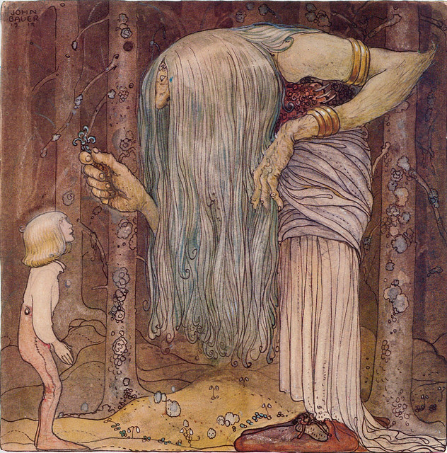 John Bauer "Here is a piece of a troll herb which nobody else but me can find" 1912