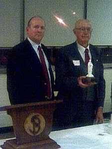 Dr. Hummel Receiving St. Paul Statue from Pr. Mehl Paul Mehl and Horace Hummel