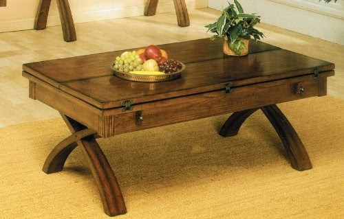 @# Coffee Tables Low Prices: Cocktail Coffee Table with Folding Top in