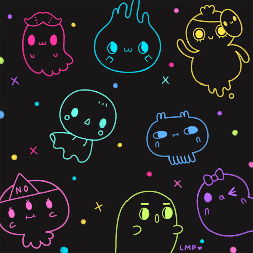 chibi, cute, drawing, ghost, halloween, japan, kawaii, little miss paintbrush