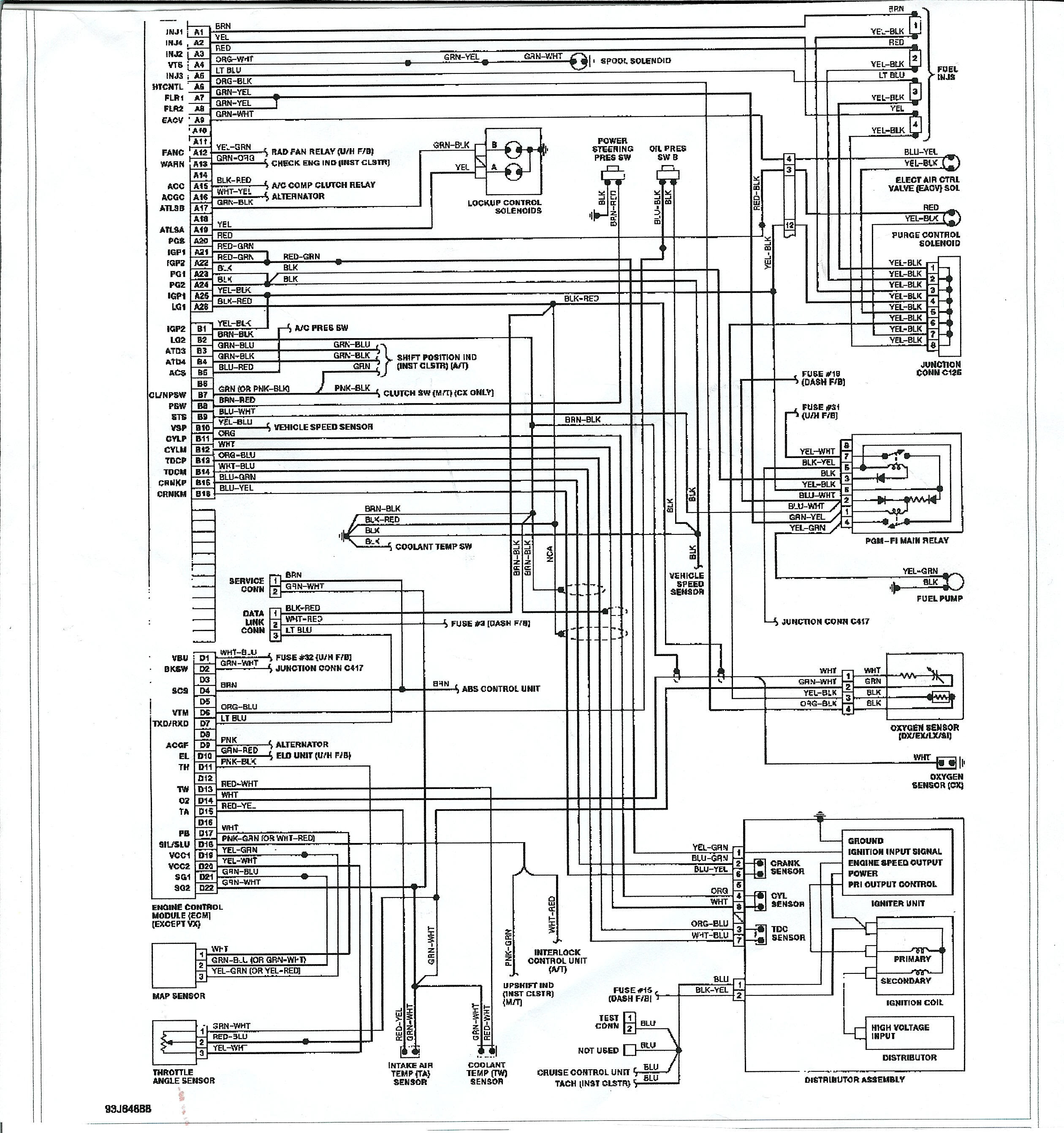 98 Honda Civic Engine Diagram - Wiring Diagram Networks