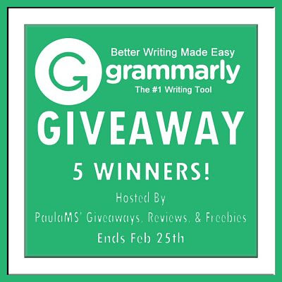 On February 25th (5) Five lucky readers will win (1) one month of #Grammarly premium service #Giveaway