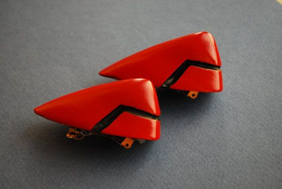 Asuka Langley Soryu hair clips NEON GENESIS by Nahmariell on Etsy