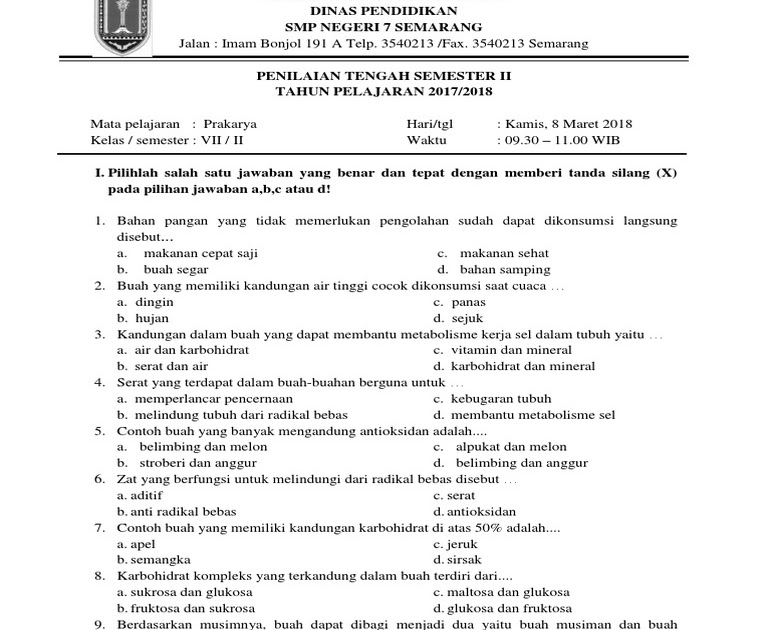 Soal Kewirausahaan Pilihan Ganda Dan Jawabannya Kelas 11 Semester 2