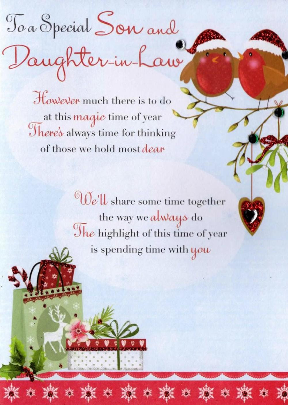 Christmas Card Verses For Daughter In Law - Sinter G