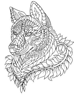 Abstract Animal Coloring Pages For Adults / Animal Coloring Pages for
