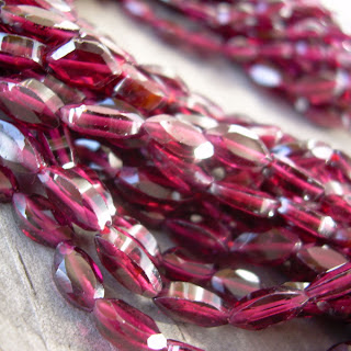 faceted garnet beads