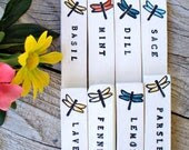 Dragonfly Herb Garden Markers Set of Eight - Garden Stakes - SayYourPiece Dragonfly Herb Garden Markers Set of Eight - Garden Stakes - SayYourPiece